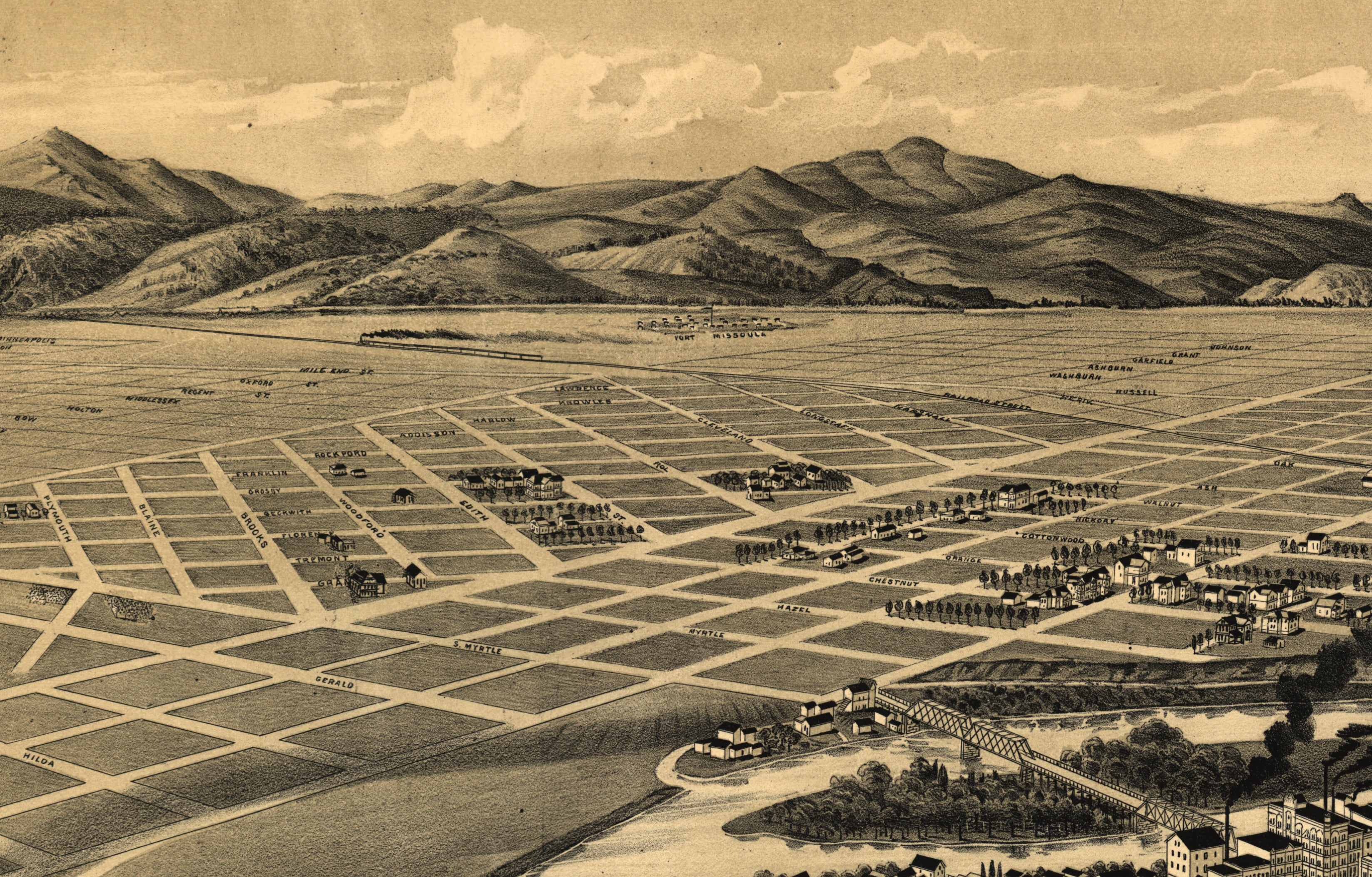 Perspective Map of Missoula, Montana, 1891 - Image 6
