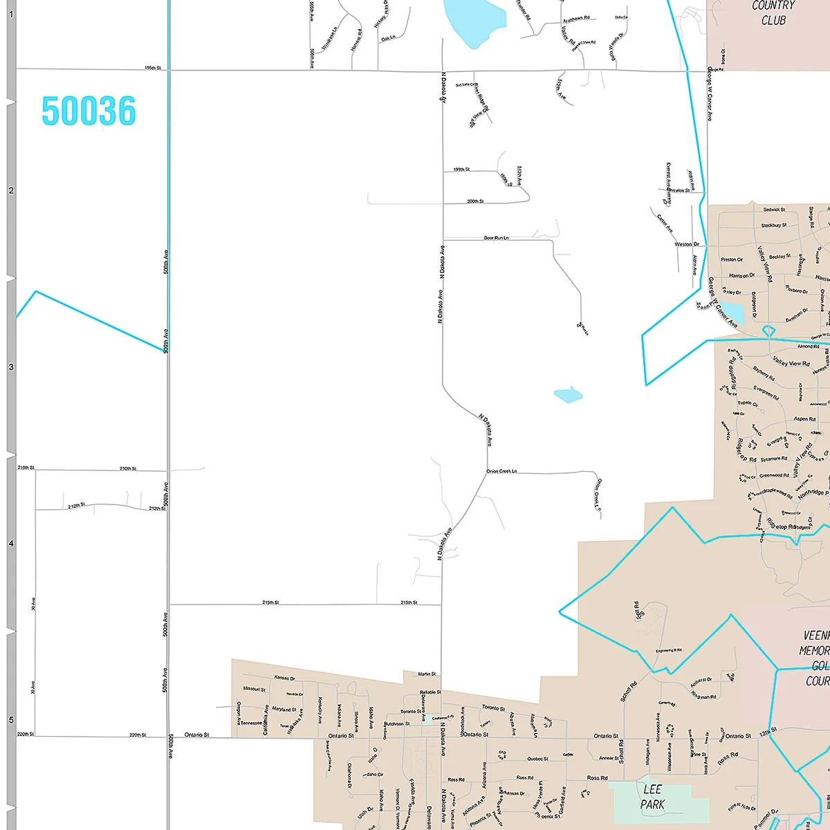 Premium Style Wall Map of Ames, IA - Image 3