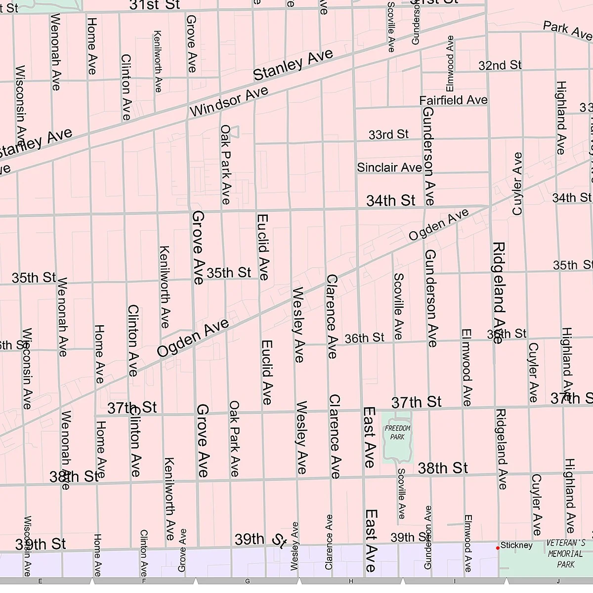 Premium Style Wall Map of Berwyn, IL - Image 5