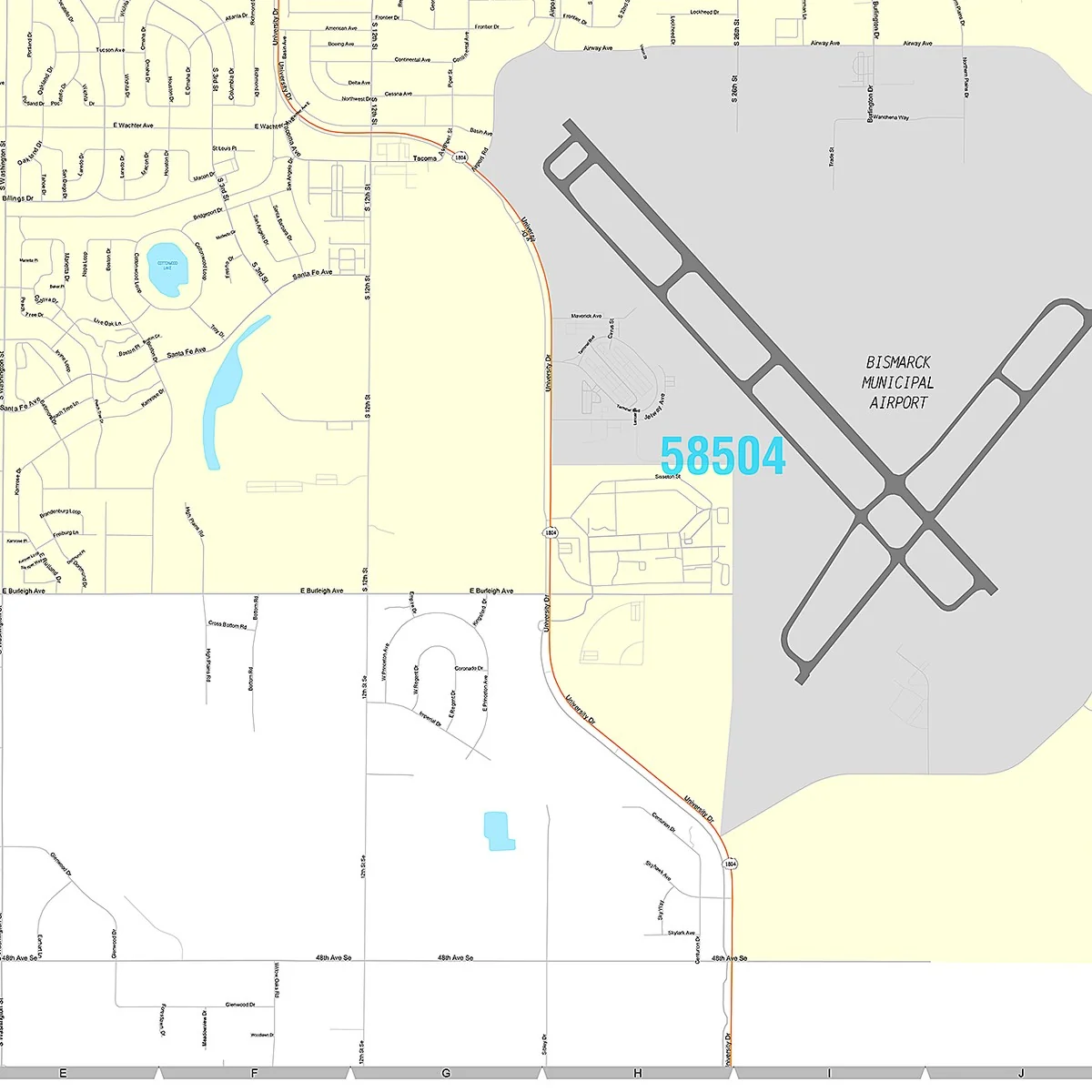 Premium Style Wall Map of Bismarck, ND - Image 5