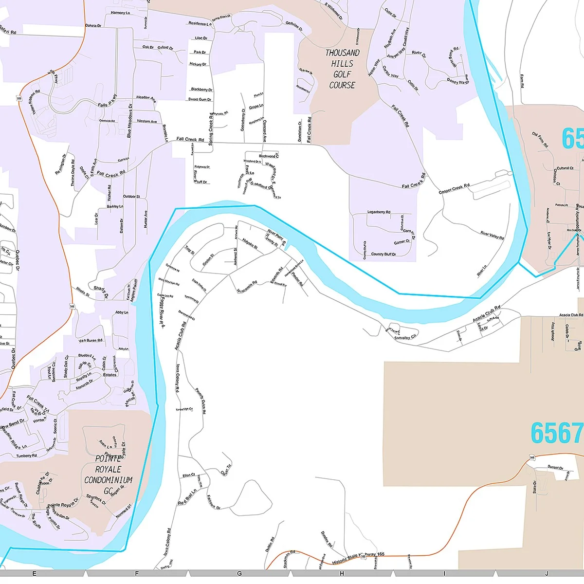 Premium Style Wall Map of Branson, MO - Image 5