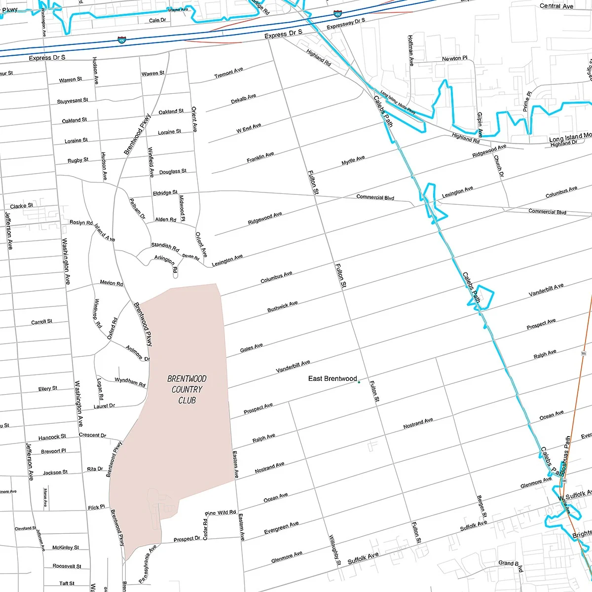 Premium Style Wall Map of Brentwood, NY - Image 4