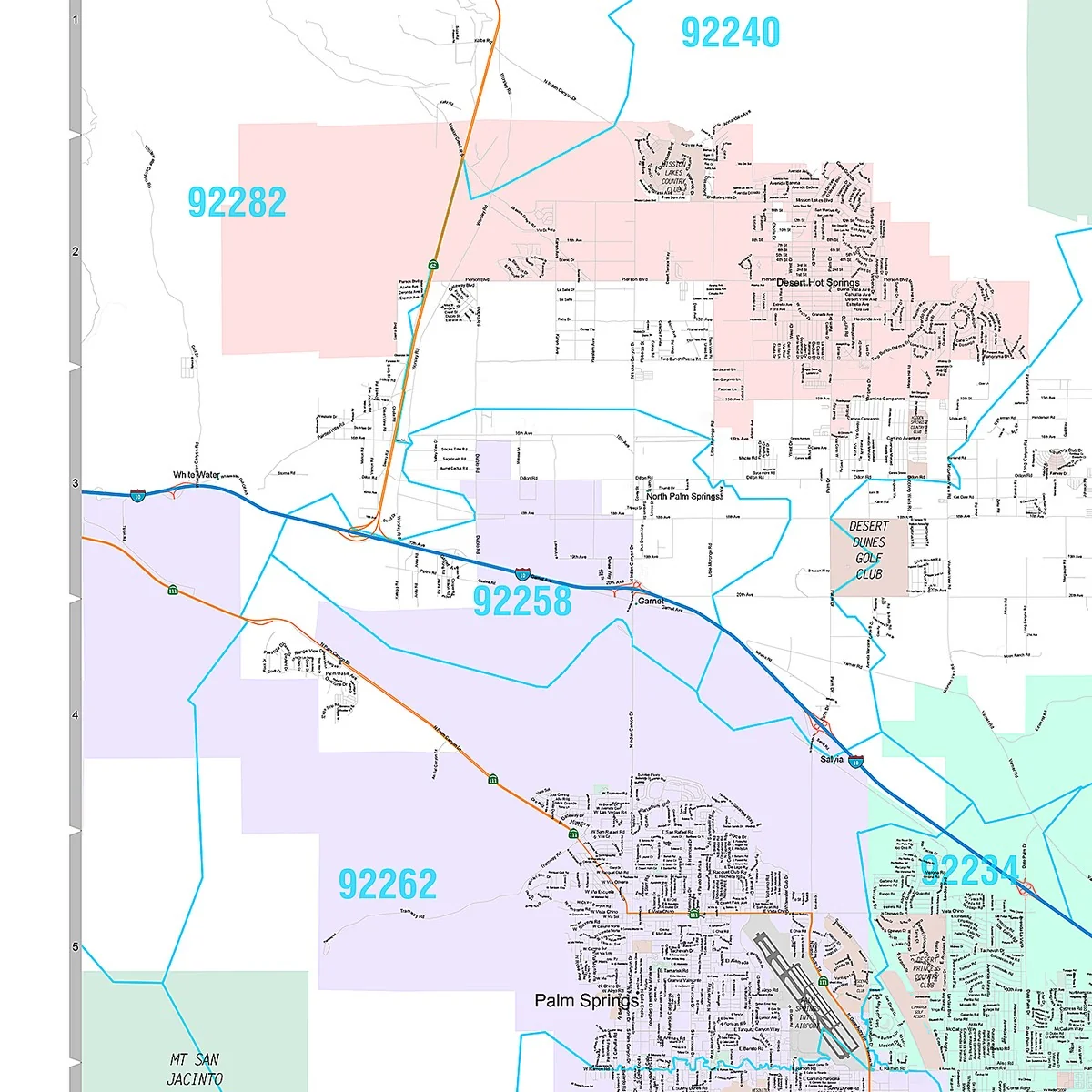Premium Style Wall Map of Coachella Valley, CA - Image 3
