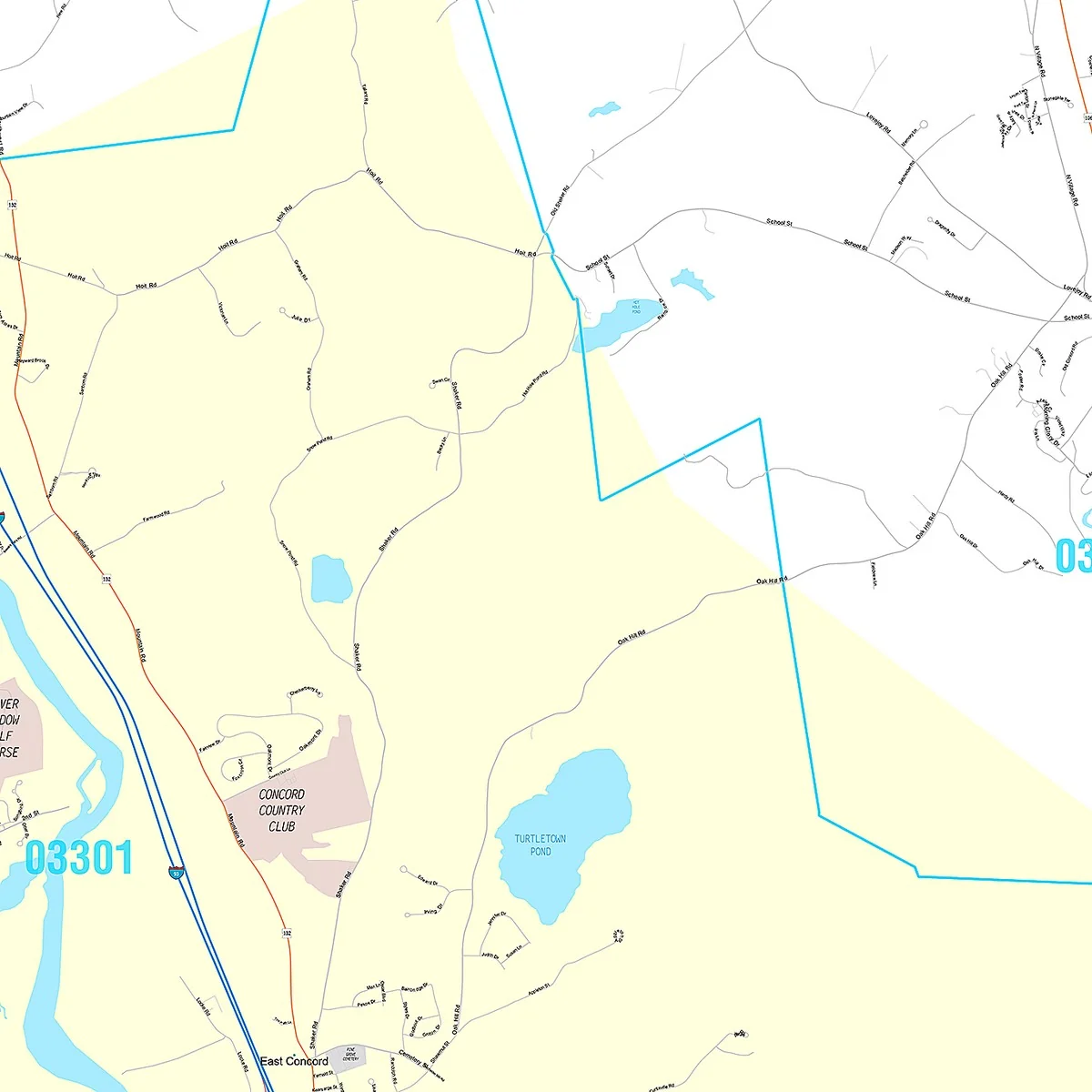 Premium Style Wall Map of Concord, NH - Image 4