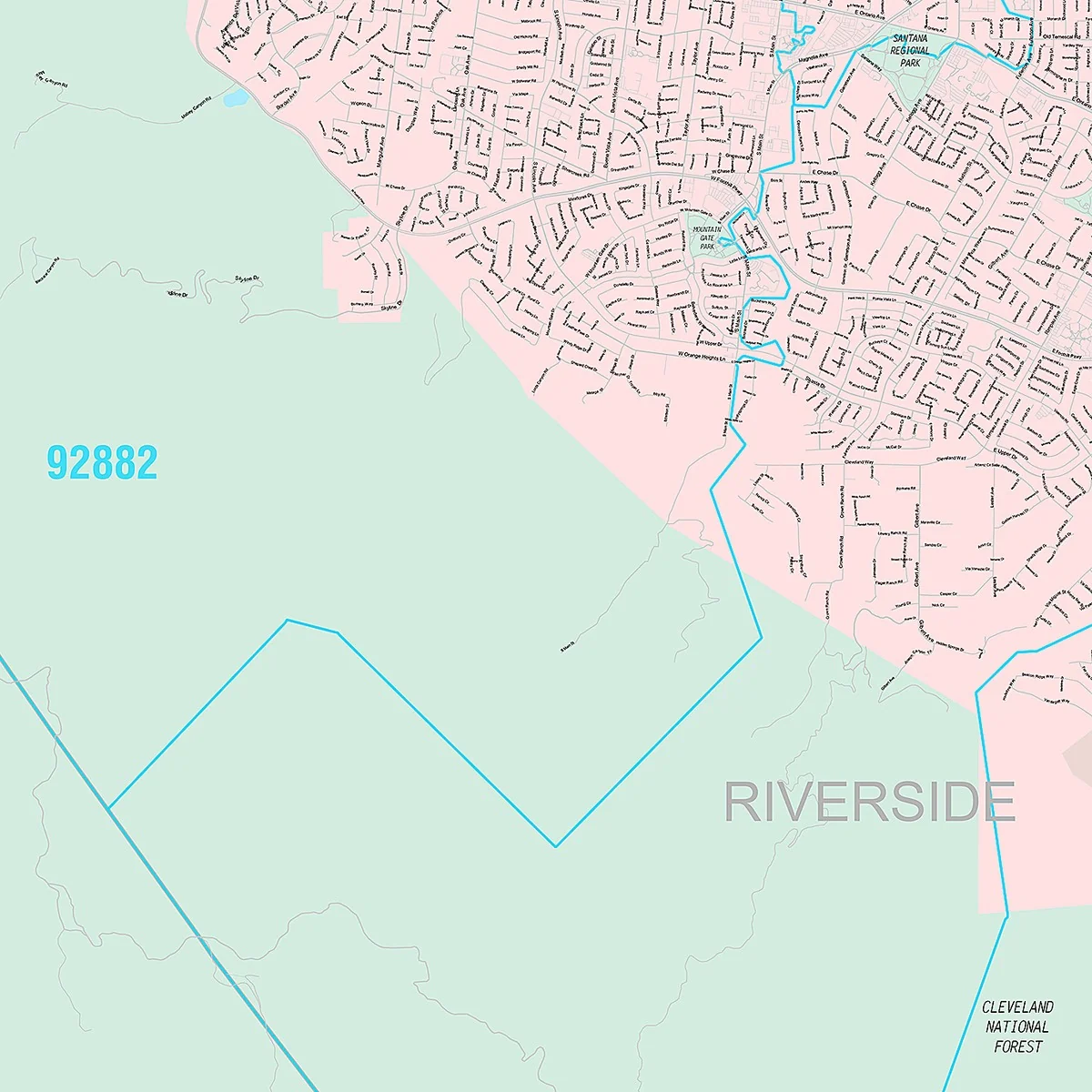 Premium Style Wall Map of Corona, CA - Image 5
