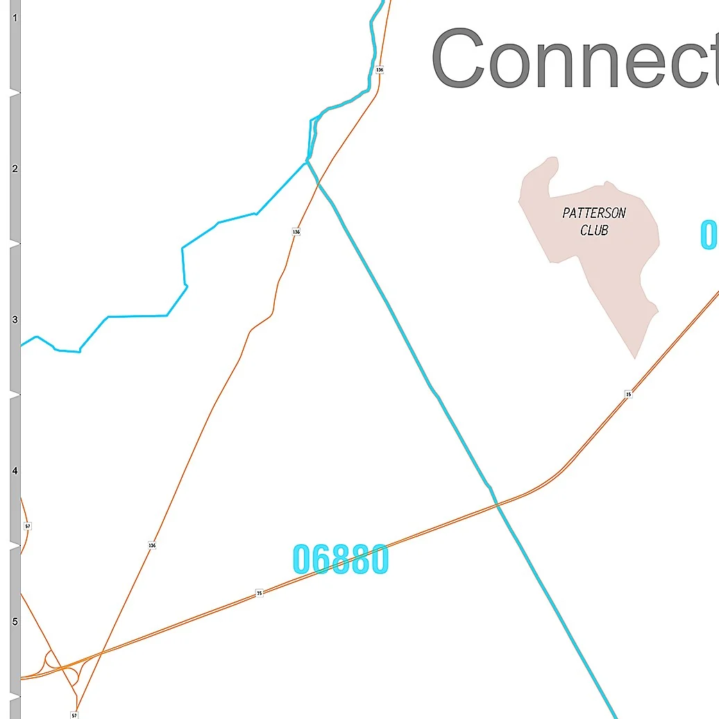 Premium Style Wall Map of Fairfield, CT - Image 3