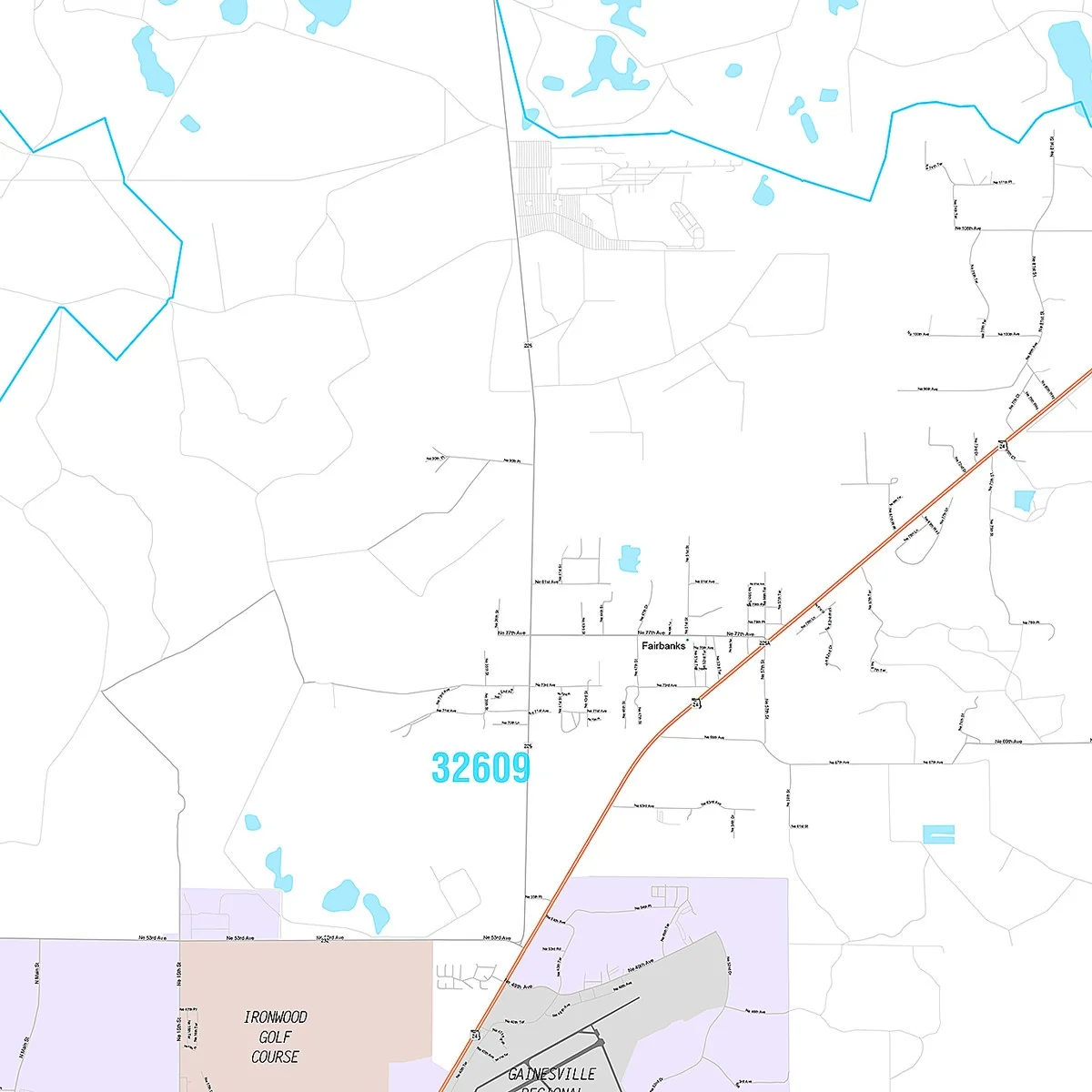 Premium Style Wall Map of Gainesville, FL - Image 4