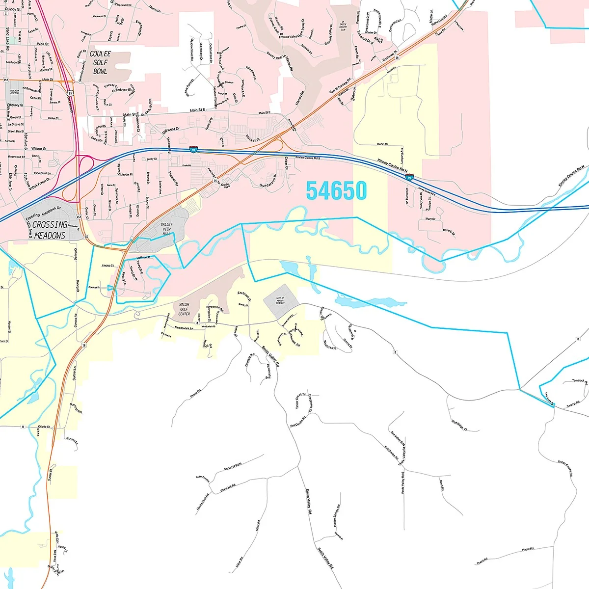 Premium Style Wall Map of La Crosse, WI - Image 4