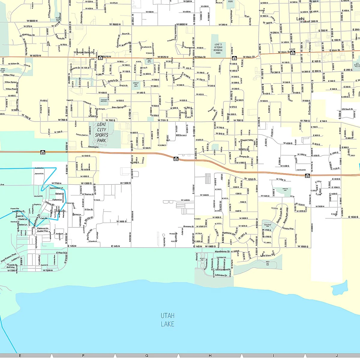 Premium Style Wall Map of Lehi, UT - Image 5