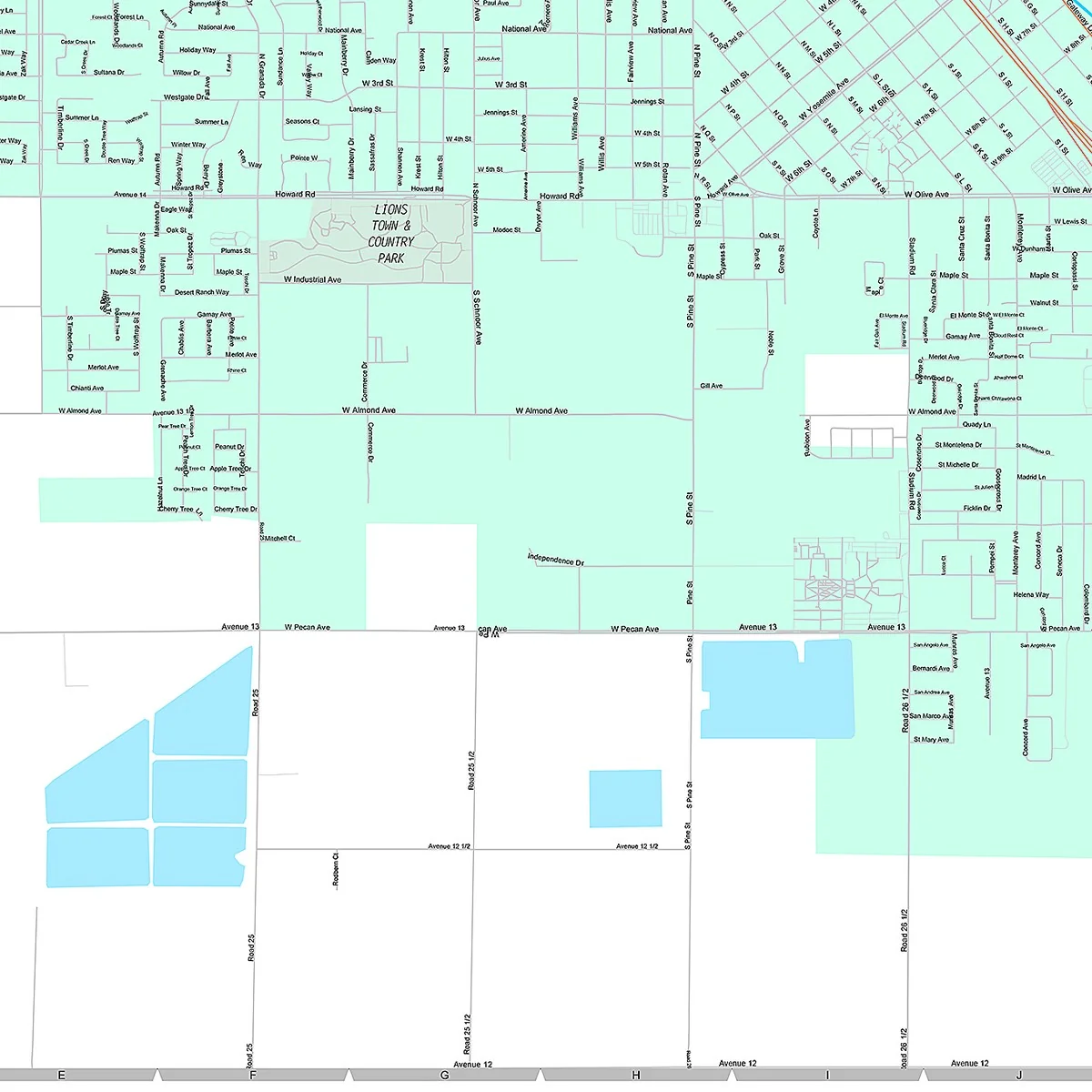 Premium Style Wall Map of Madera, CA - Image 5