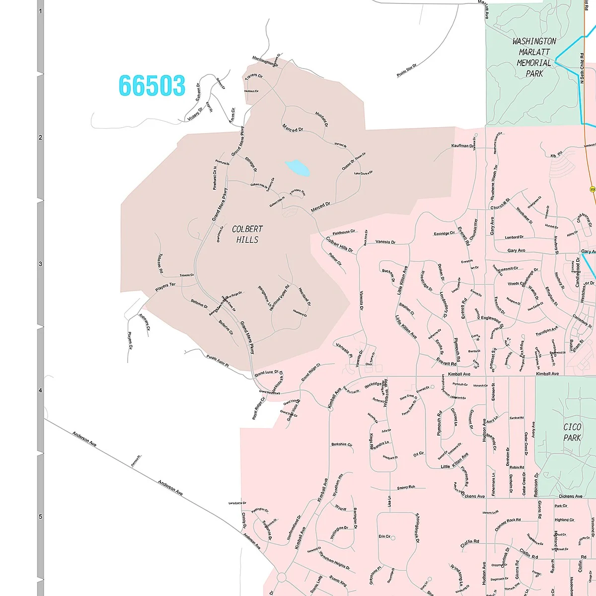 Premium Style Wall Map of Manhattan, KS - Image 3