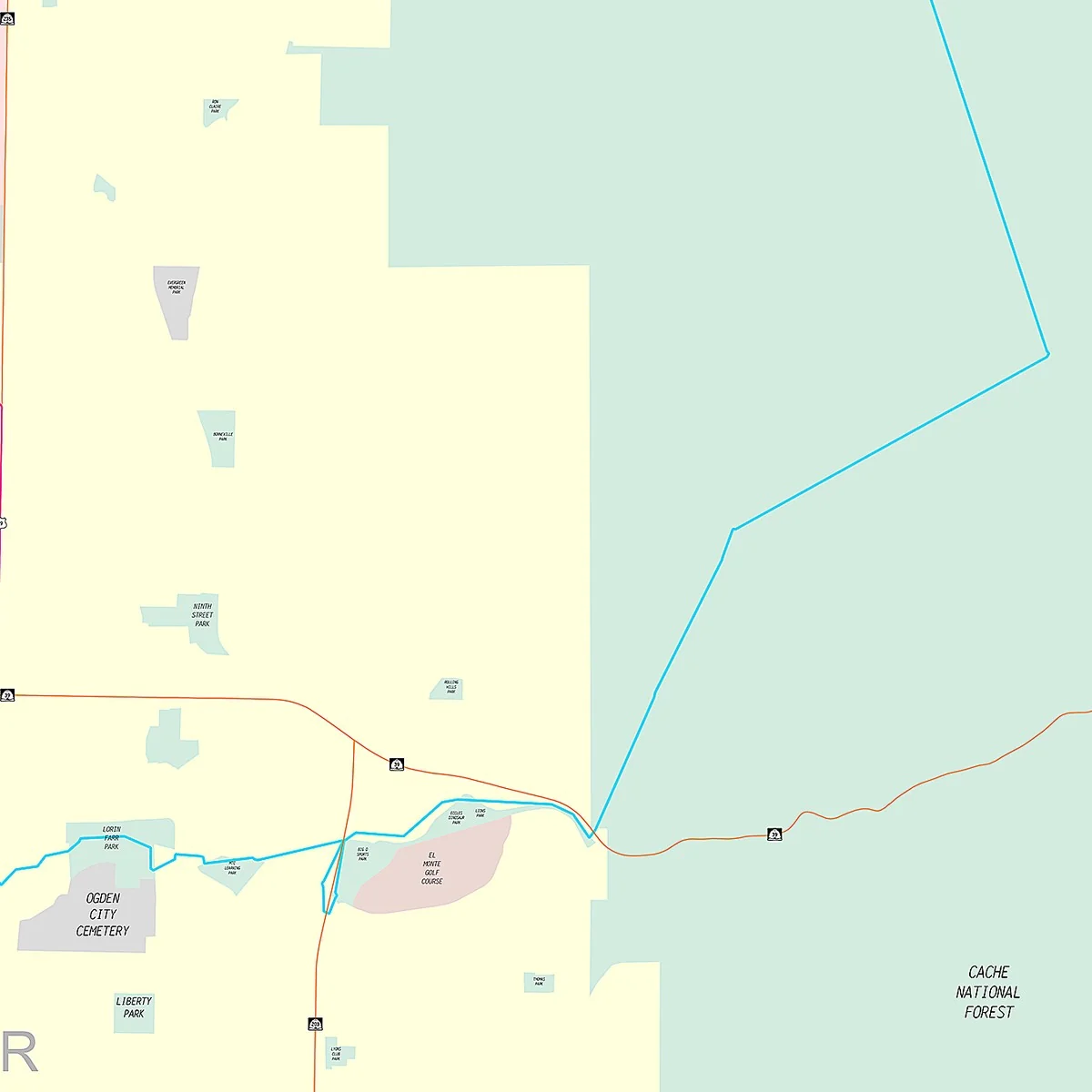Premium Style Wall Map of Ogden, UT - Image 4