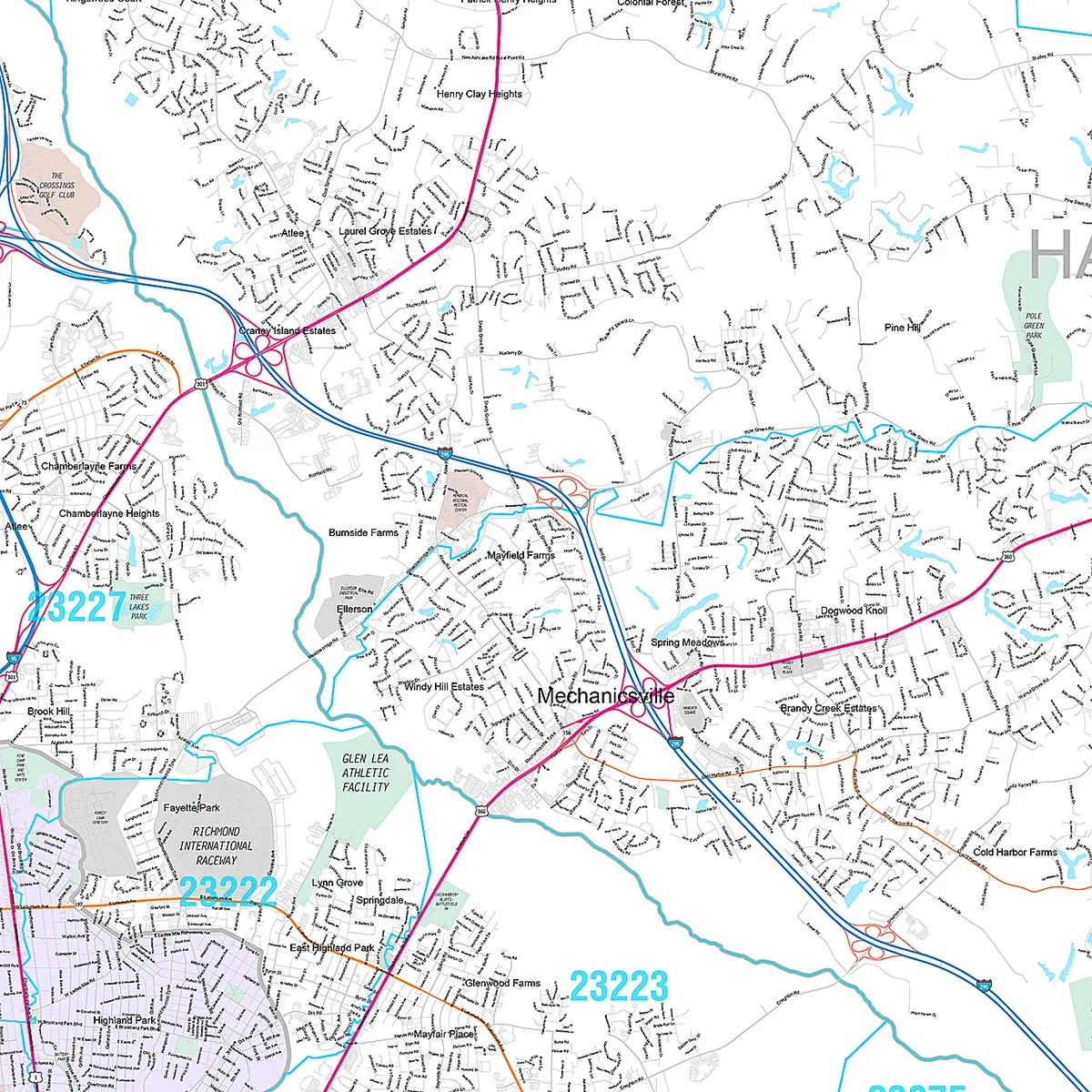 Premium Style Wall Map of Richmond, VA - Image 4