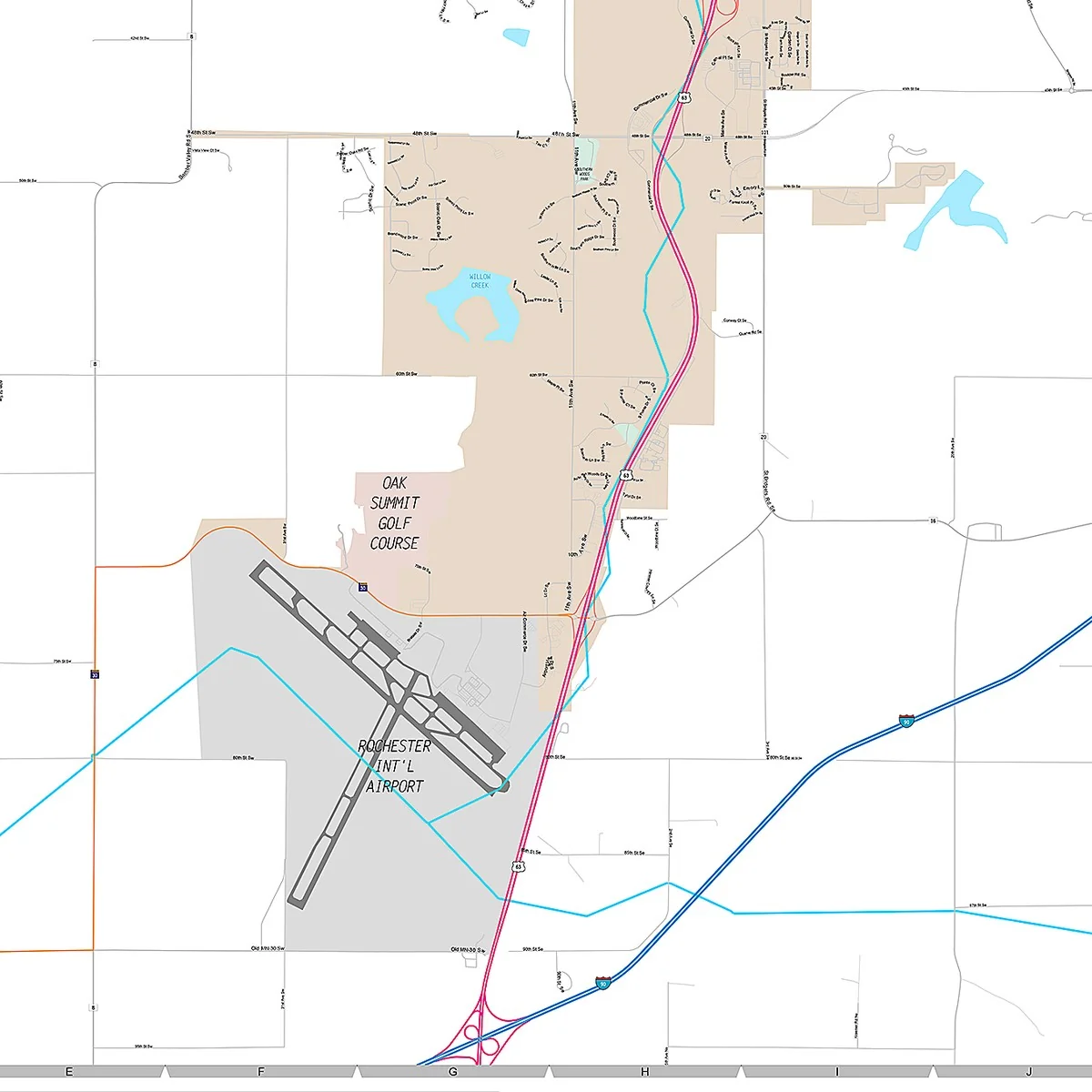 Premium Style Wall Map of Rochester, MN - Image 5