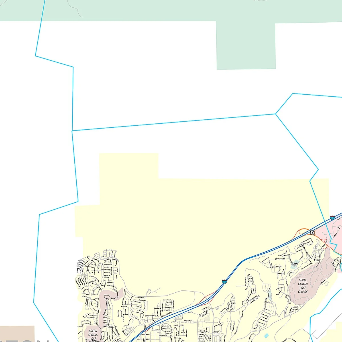 Premium Style Wall Map of St. George, UT - Image 4