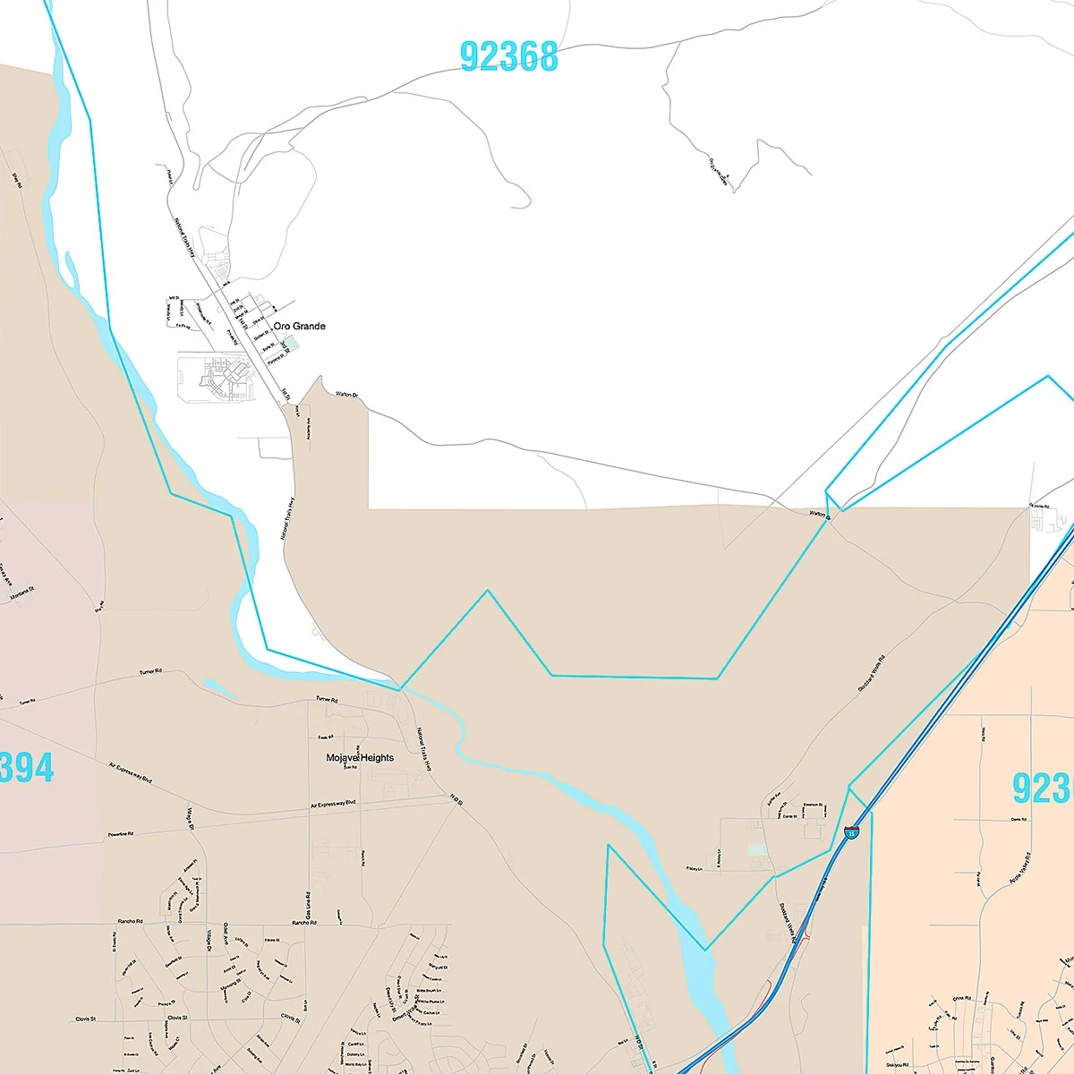 Premium Style Wall Map of Victorville, CA - Image 4