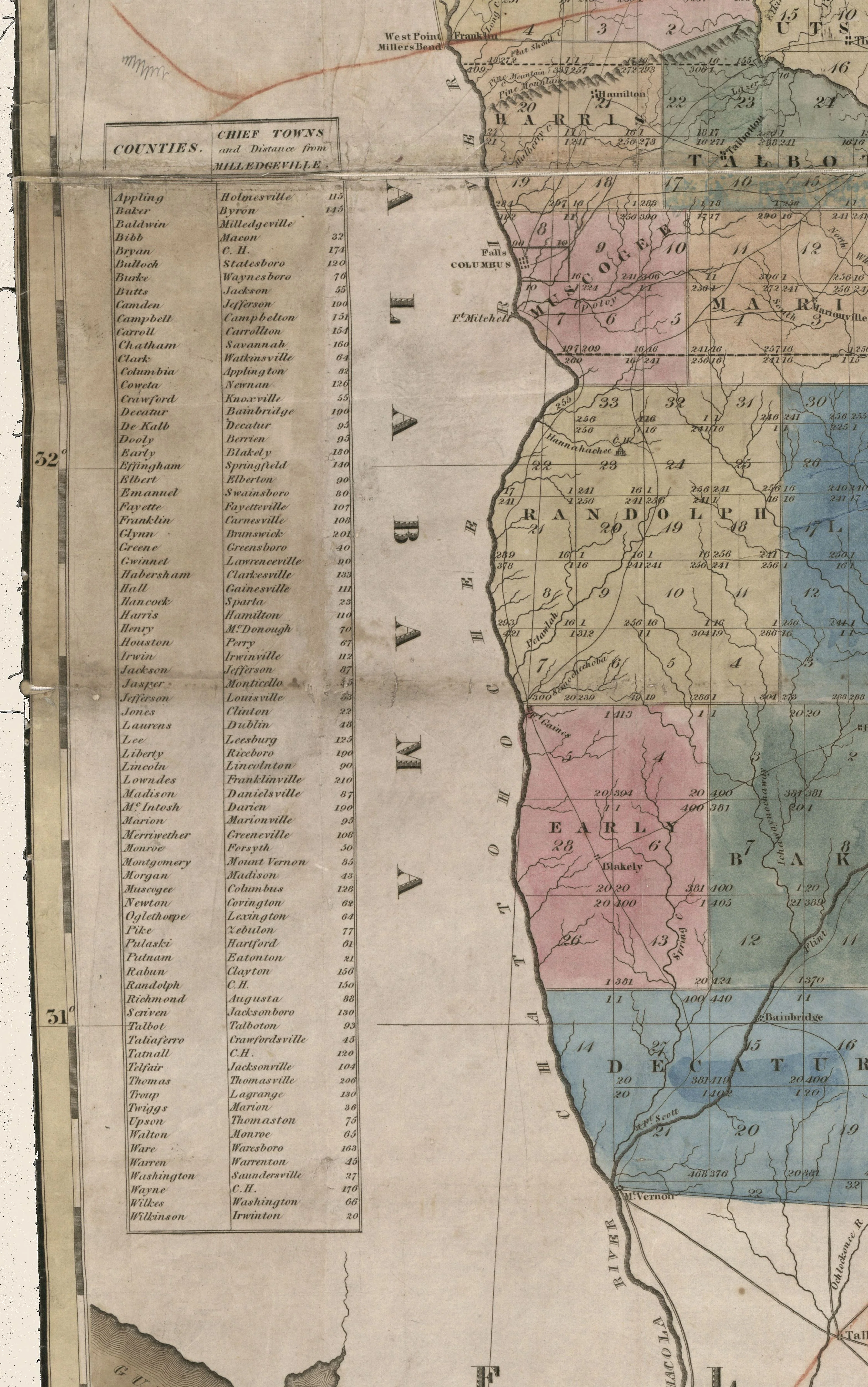 Map of the state of Georgia - Image 3