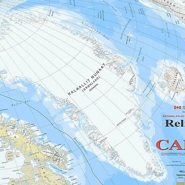 Relief Map of Canada Wall Map - Image 4