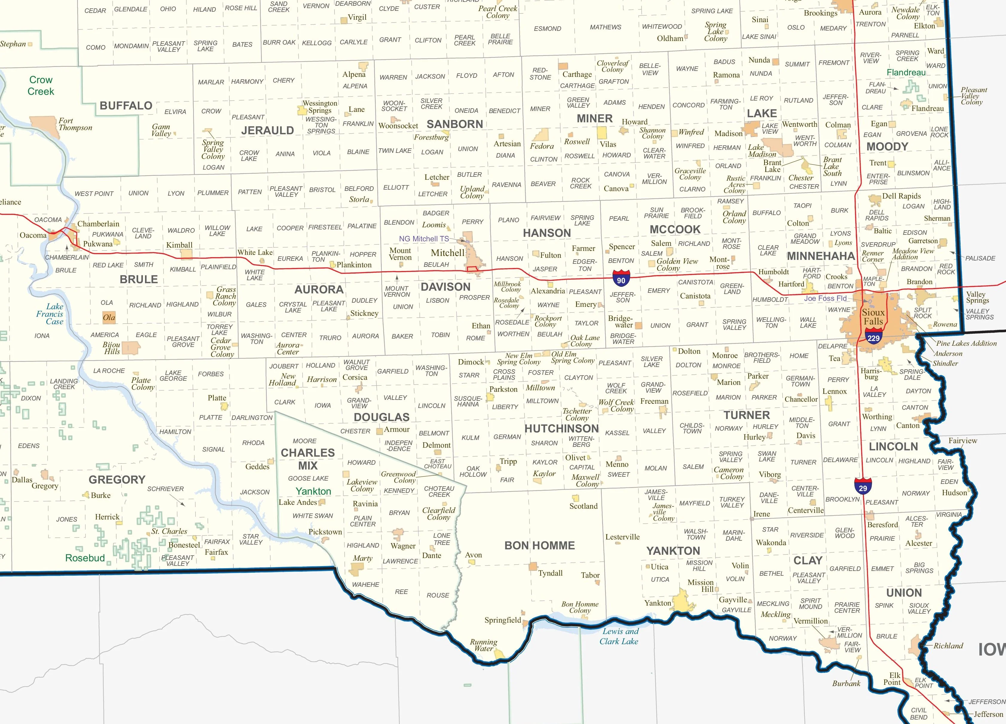 South Dakota Congressional District Wall Map - Image 2