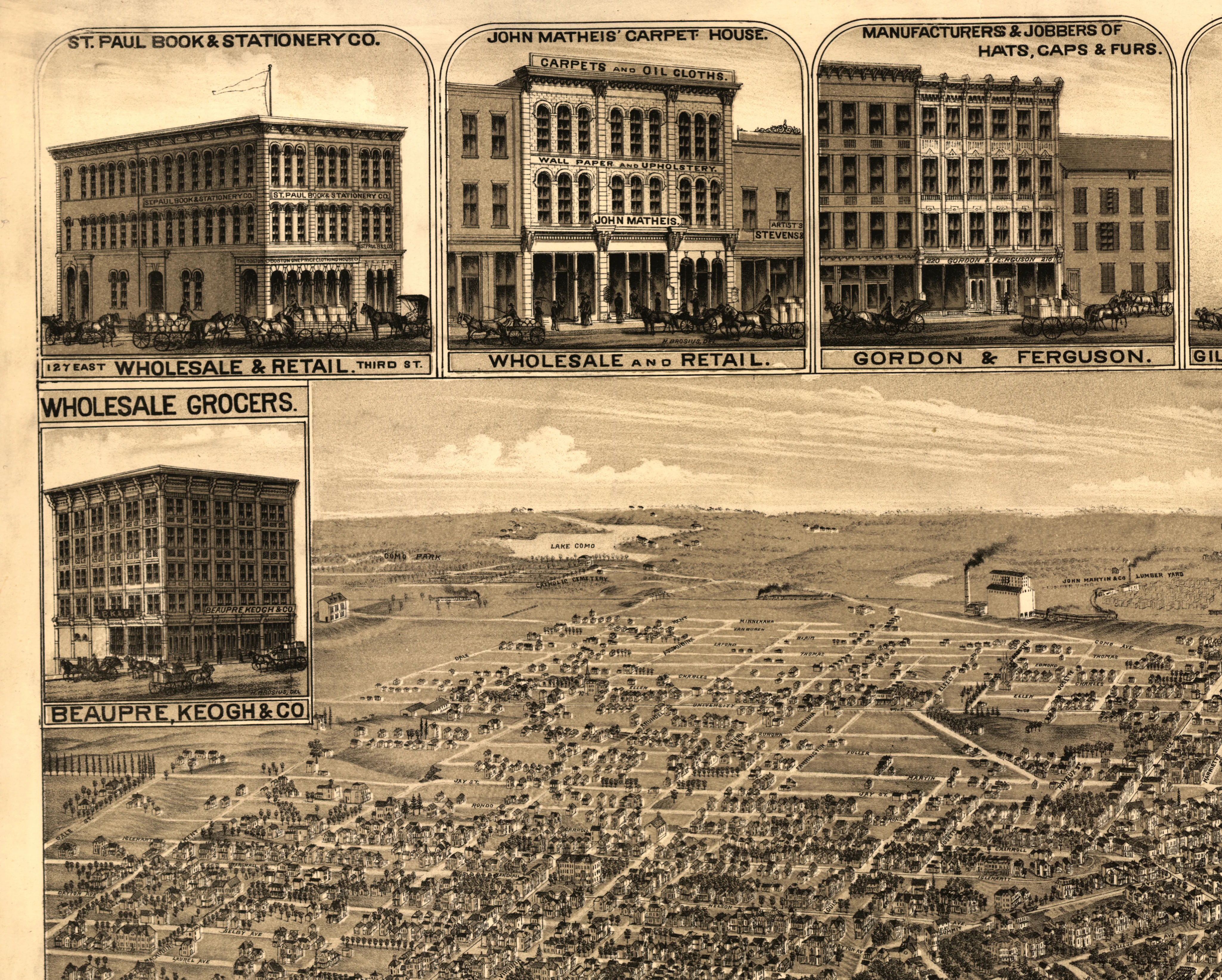 St. Paul, Minnesota, 1883 - State Capital and County Seat of Ramsey County - Image 3