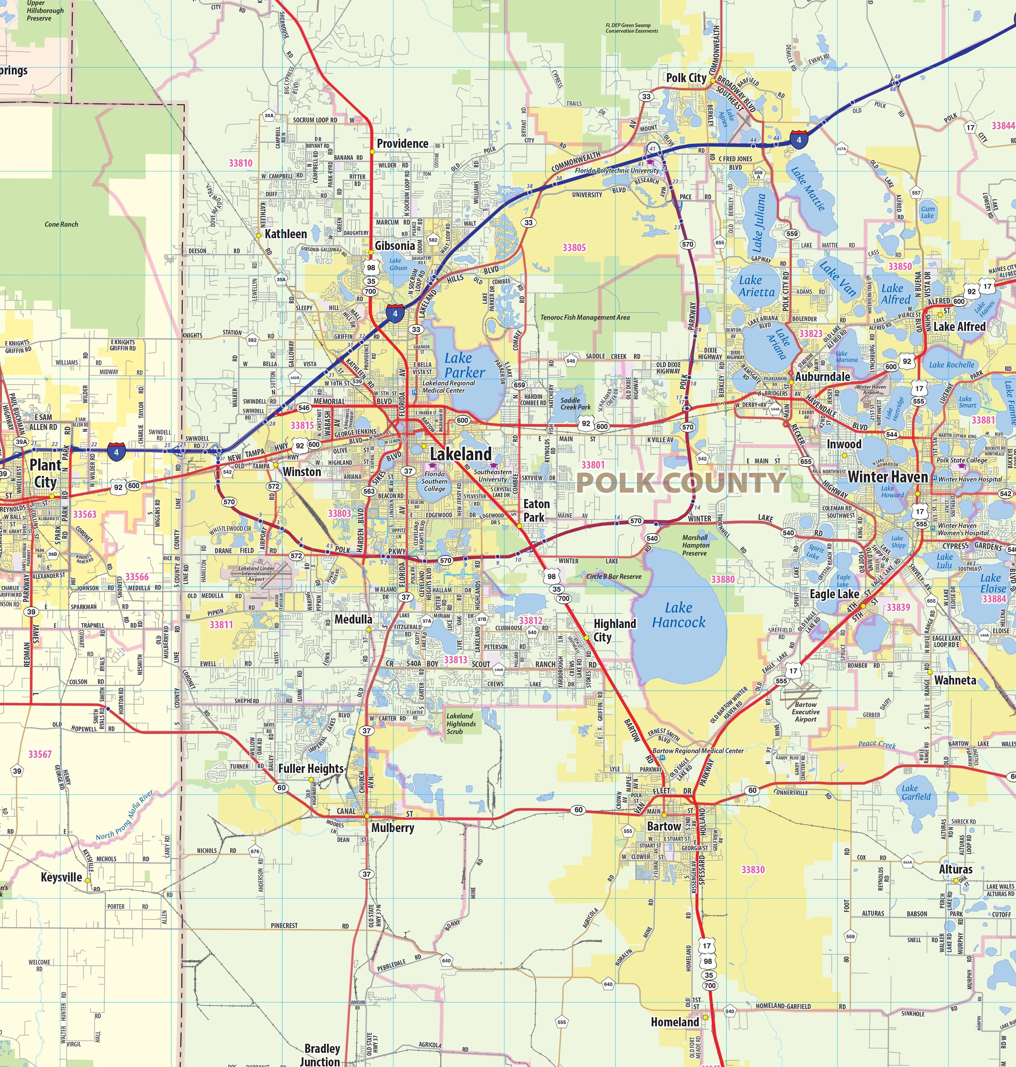 Tampa Bay Area Wall Map - Image 3