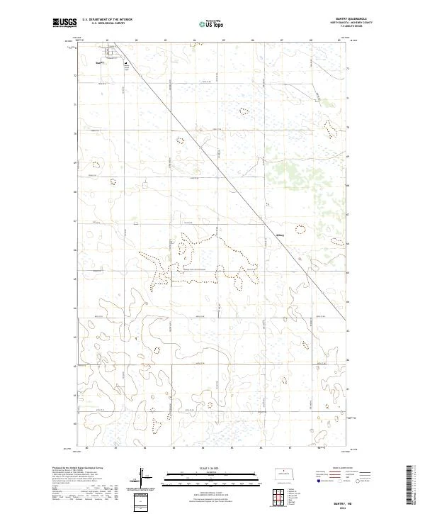 US Topo 7.5-minute map for Bantry ND