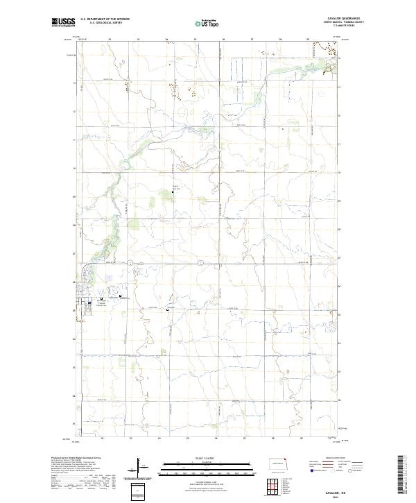 US Topo 7.5-minute map for Cavalier ND