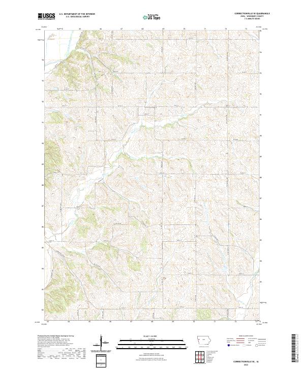 US Topo 7.5-minute map for Correctionville SE IA