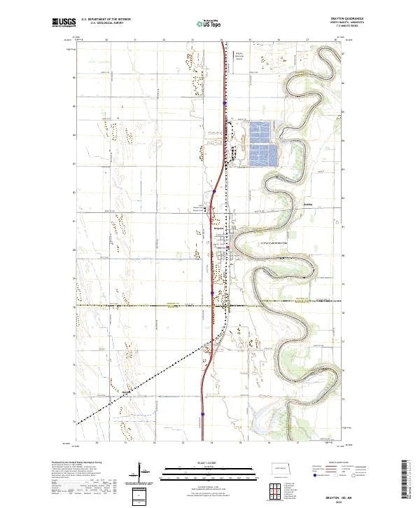 US Topo 7.5-minute map for Drayton NDMN