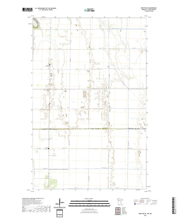 US Topo 7.5-minute map for Drayton SE MNND