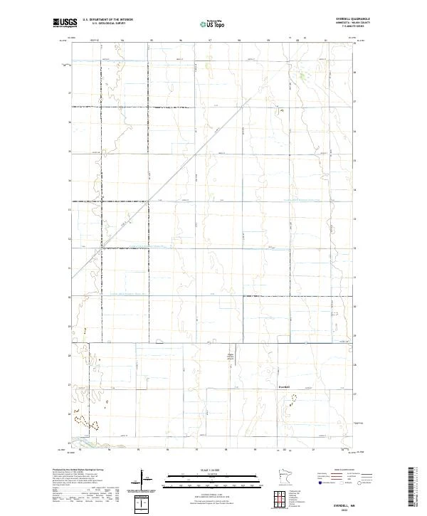 US Topo 7.5-minute map for Everdell MN