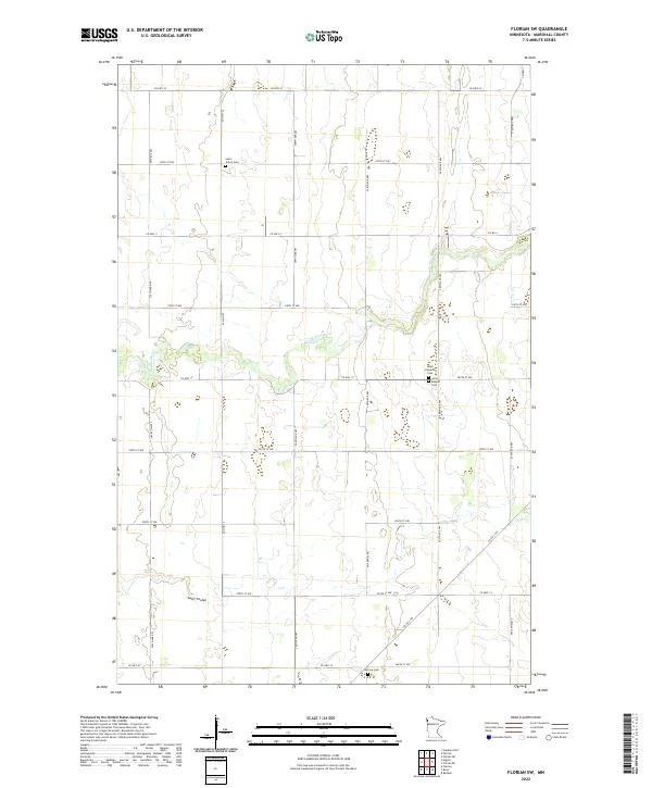 US Topo 7.5-minute map for Florian SW MN