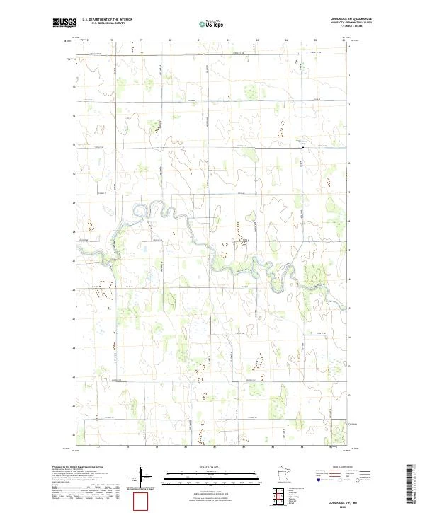 US Topo 7.5-minute map for Goodridge SW MN