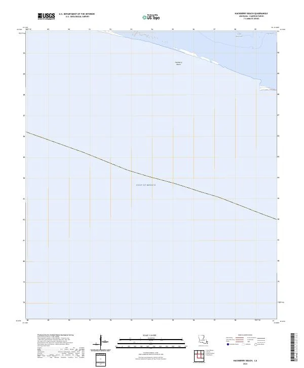 US Topo 7.5-minute map for Hackberry Beach LA