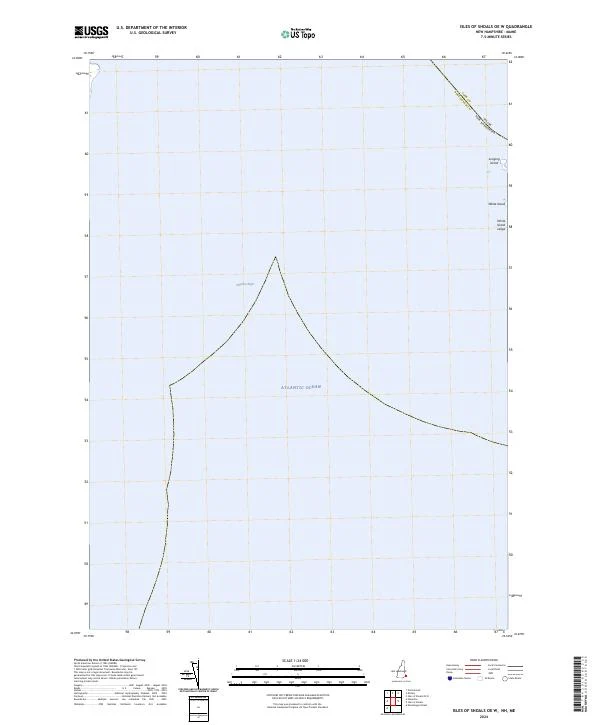 US Topo 7.5-minute map for Isles of Shoals OE W NHME