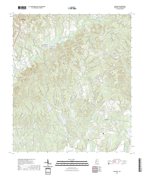 US Topo 7.5-minute map for Kingston MS