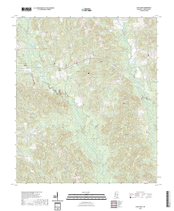 US Topo 7.5-minute map for Lake Como MS