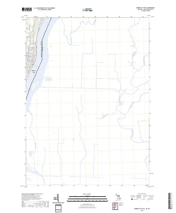 US Topo 7.5-minute map for Marine City OE E MION