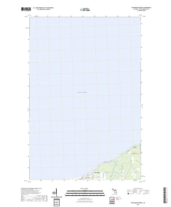 US Topo 7.5-minute map for Ontonagon North MI