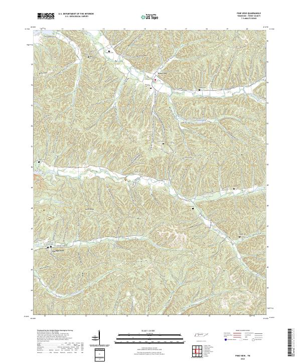 US Topo 7.5-minute map for Pine View TN