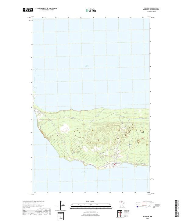 US Topo 7.5-minute map for Ponemah MN