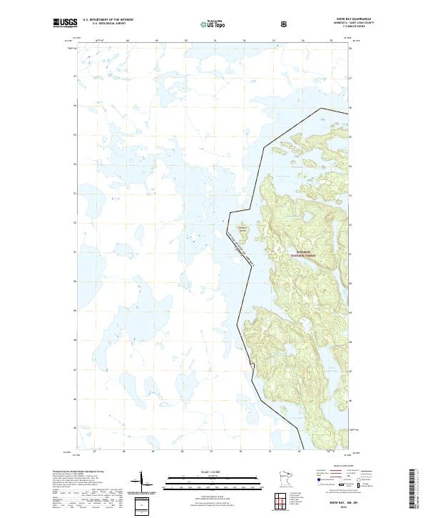 US Topo 7.5-minute map for Snow Bay MNON