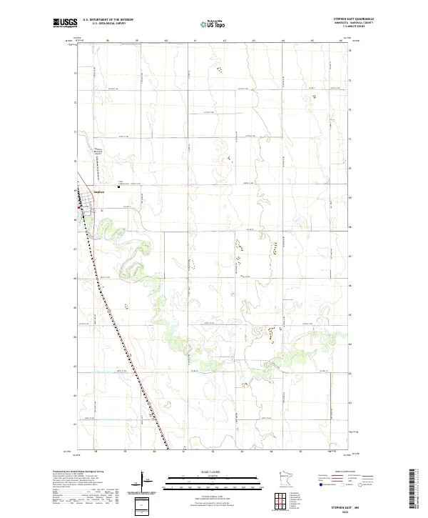 US Topo 7.5-minute map for Stephen East MN
