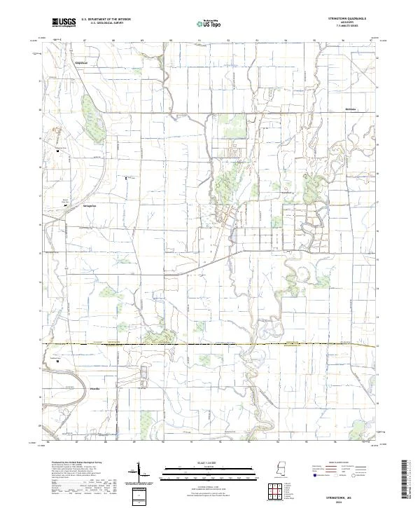 US Topo 7.5-minute map for Stringtown MS