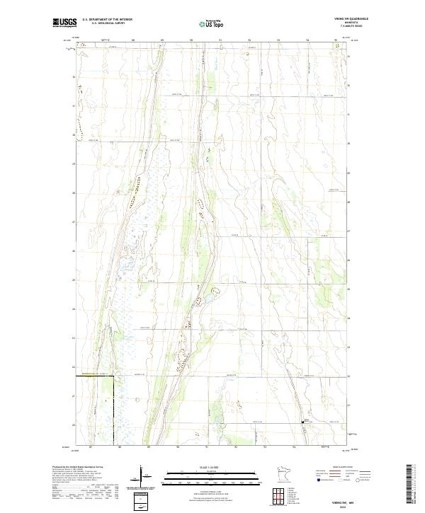 US Topo 7.5-minute map for Viking SW MN
