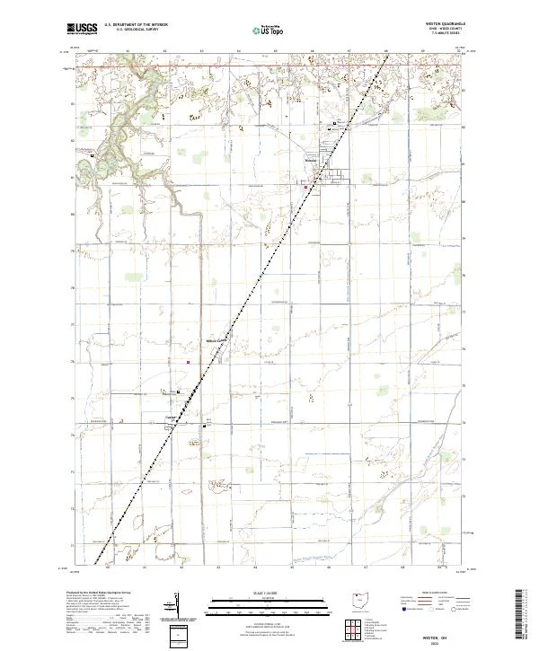 US Topo 7.5-minute map for Weston OH
