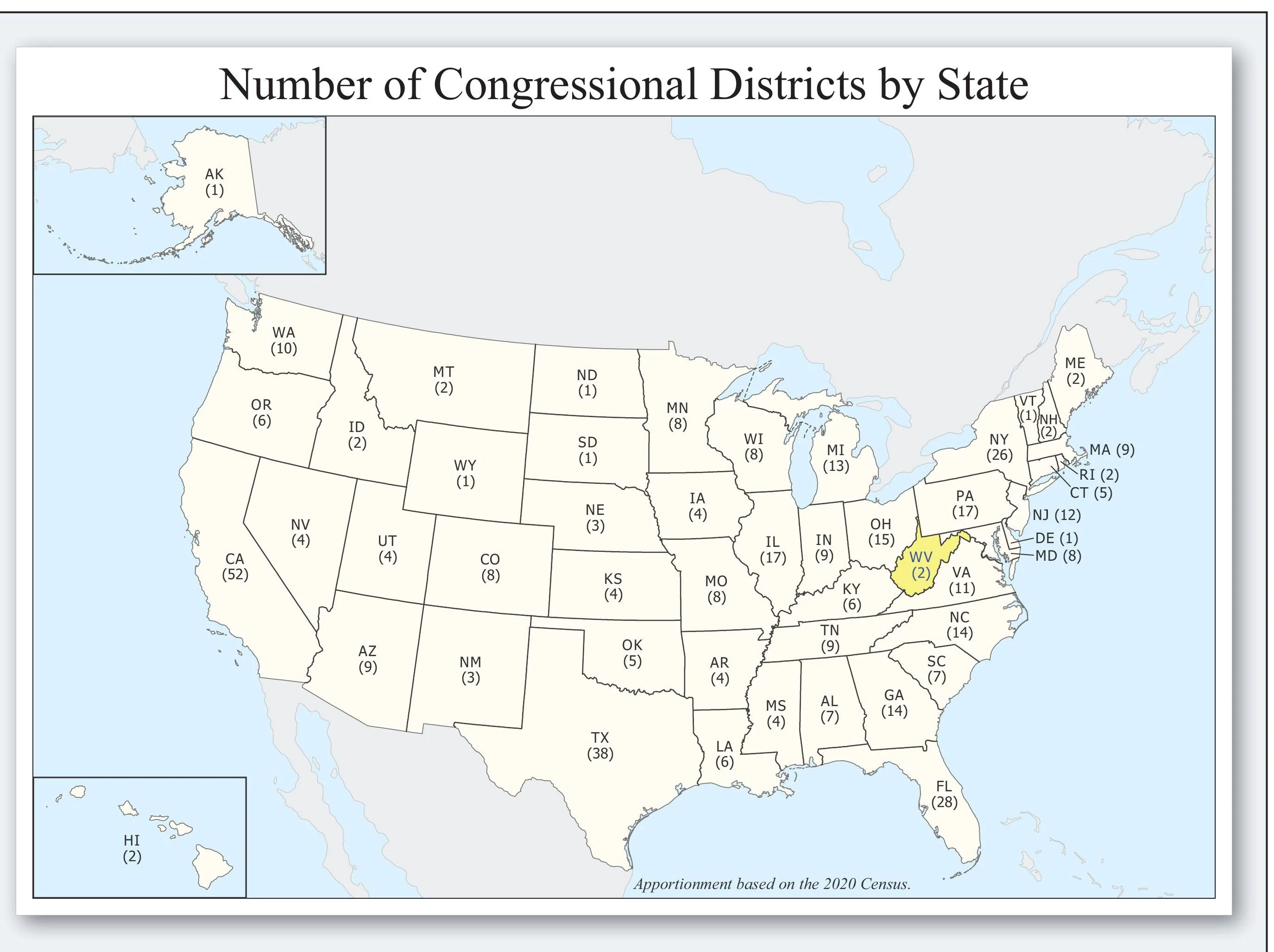 West Virginia Congressional District Wall Map - Image 4