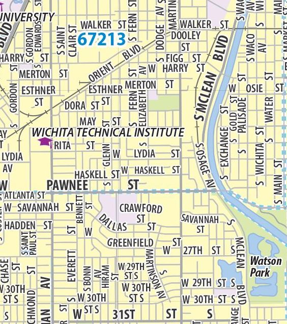Wichita Metro Area Wall Map - Image 5